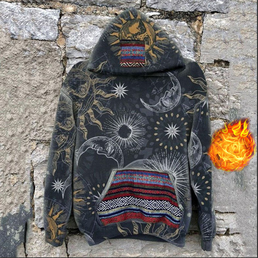 Fleece Space Hoodie - MoonlightMysticVibes.com