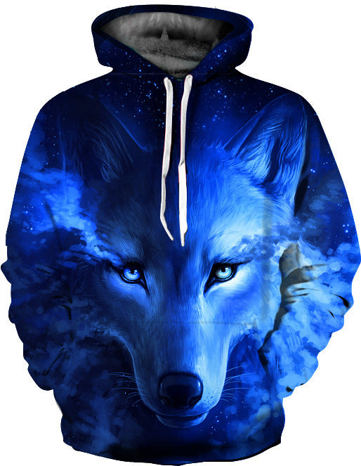 3D Digital Printing: Wolf Hoodie - MoonlightMysticVibes.com