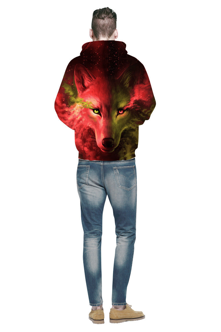3D Digital Printing: Wolf Hoodie - MoonlightMysticVibes.com