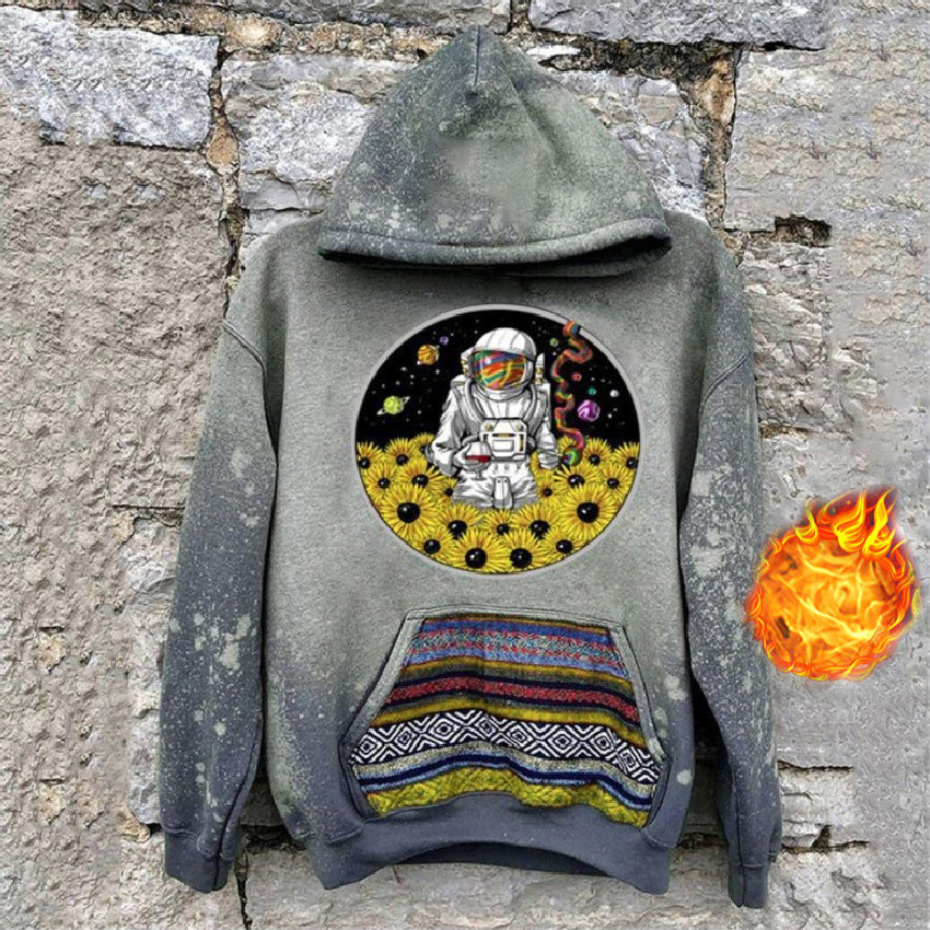 Fleece Space Hoodie - MoonlightMysticVibes.com