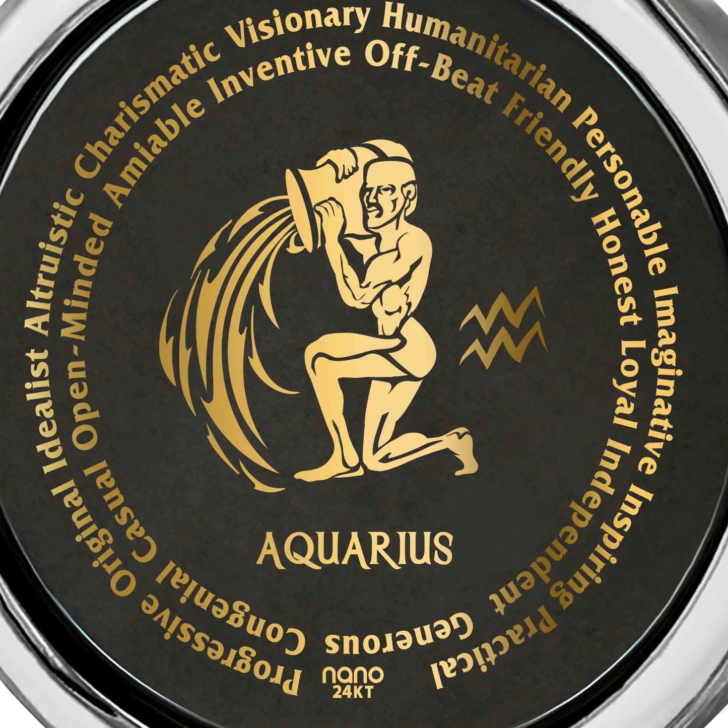 Aquarius Necklaces for Lovers of the Zodiac | Inscribed in Gold - MoonlightMysticVibes.com