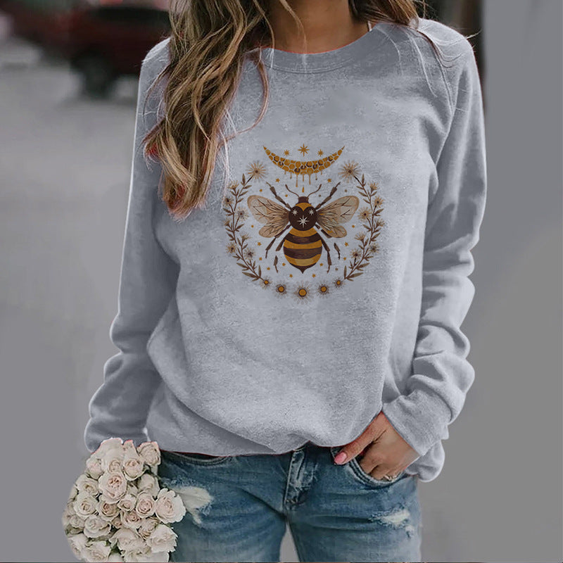 Moon Bee Round Neck Sweater