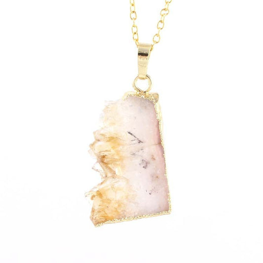 Natural Agate Healing Pendant Necklace