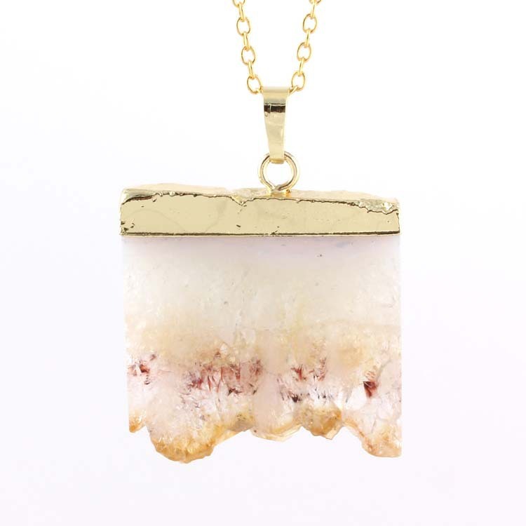 Natural Agate Healing Pendant Necklace