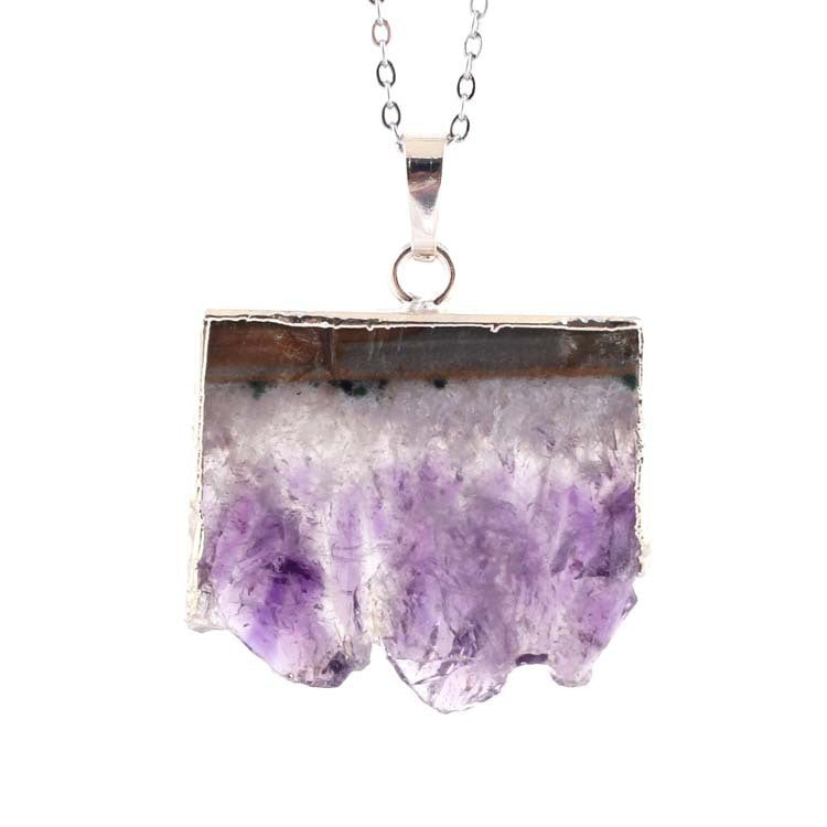 Natural Agate Healing Pendant Necklace