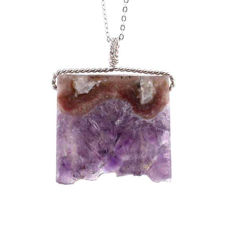 Natural Agate Healing Pendant Necklace