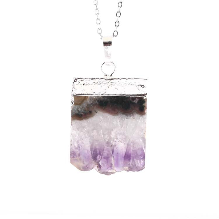 Natural Agate Healing Pendant Necklace