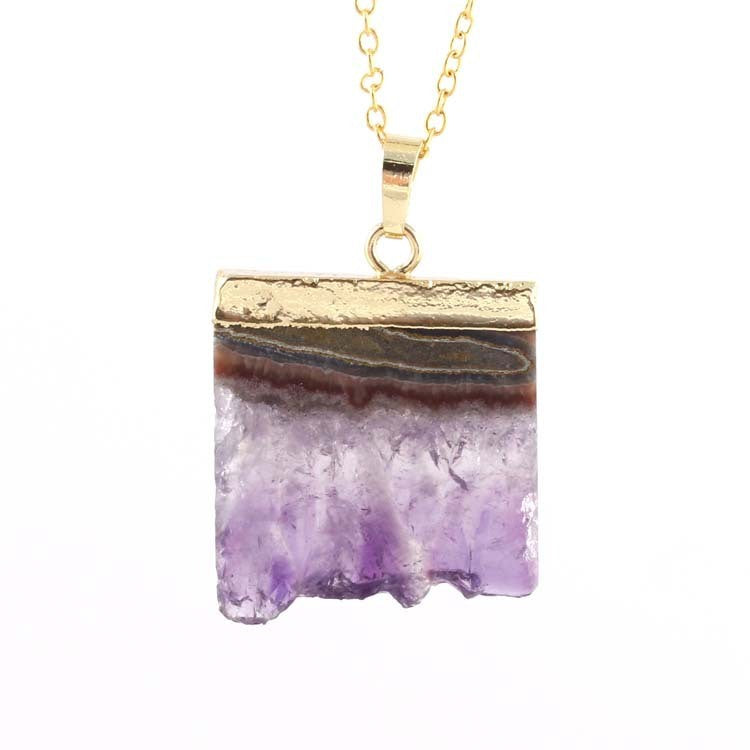 Natural Agate Healing Pendant Necklace