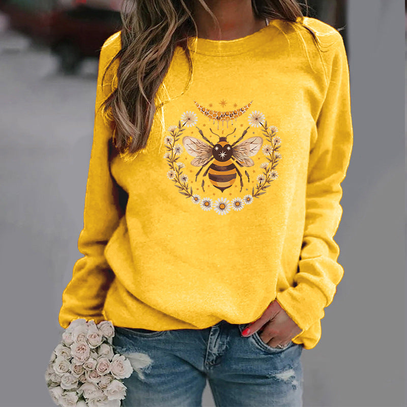 Moon Bee Round Neck Sweater