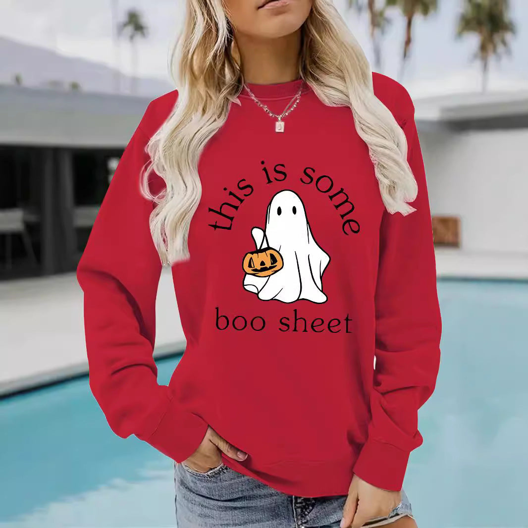 Casual Long Sleeve Round Neck Halloween