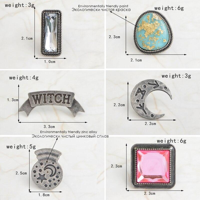 6PCS/SET Witch badges - MoonlightMysticVibes.com