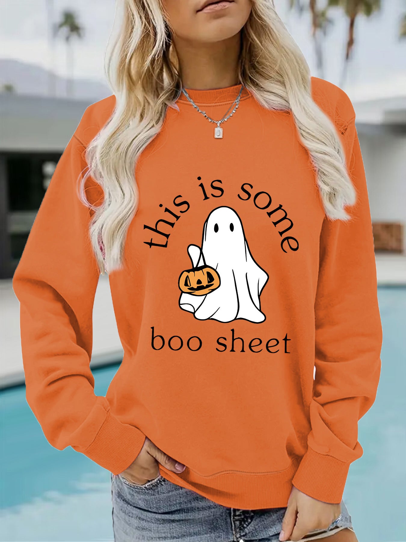 Casual Long Sleeve Round Neck Halloween