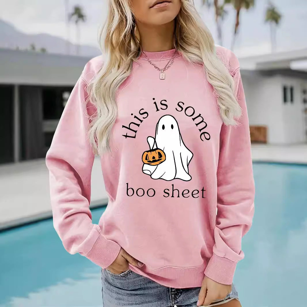 Casual Long Sleeve Round Neck Halloween