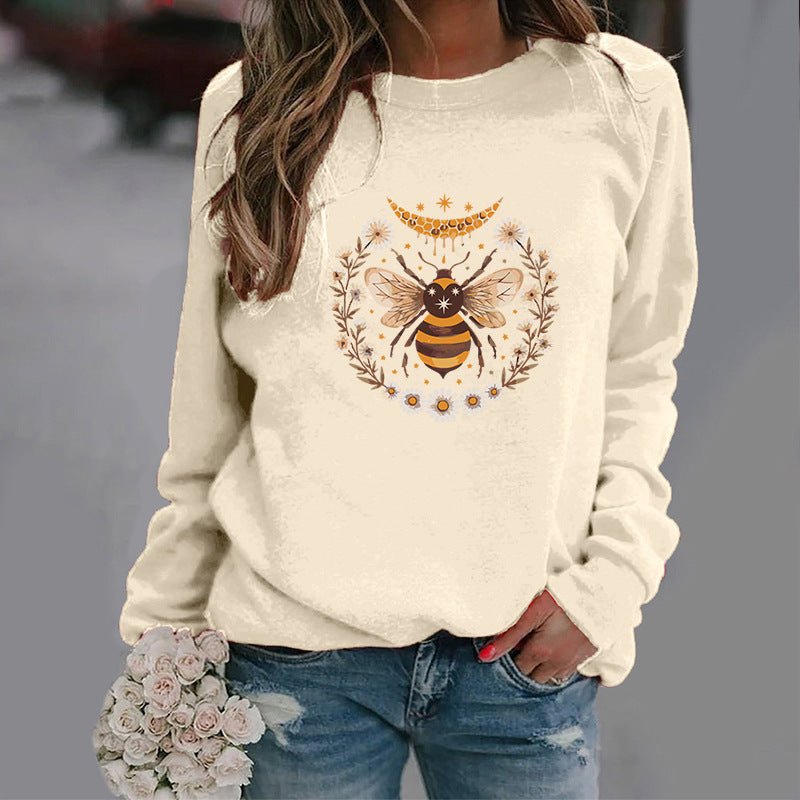 Moon Bee Round Neck Sweater