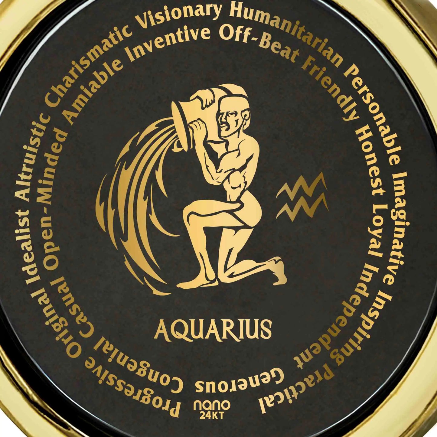 Aquarius Necklaces for Lovers of the Zodiac | Inscribed in Gold