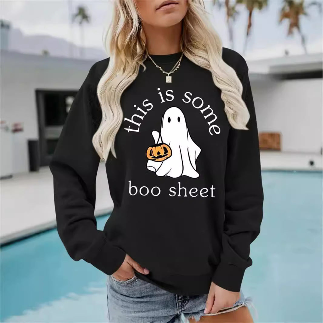 Casual Long Sleeve Round Neck Halloween