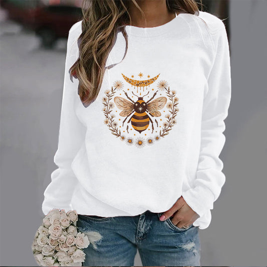 Moon Bee Round Neck Sweater