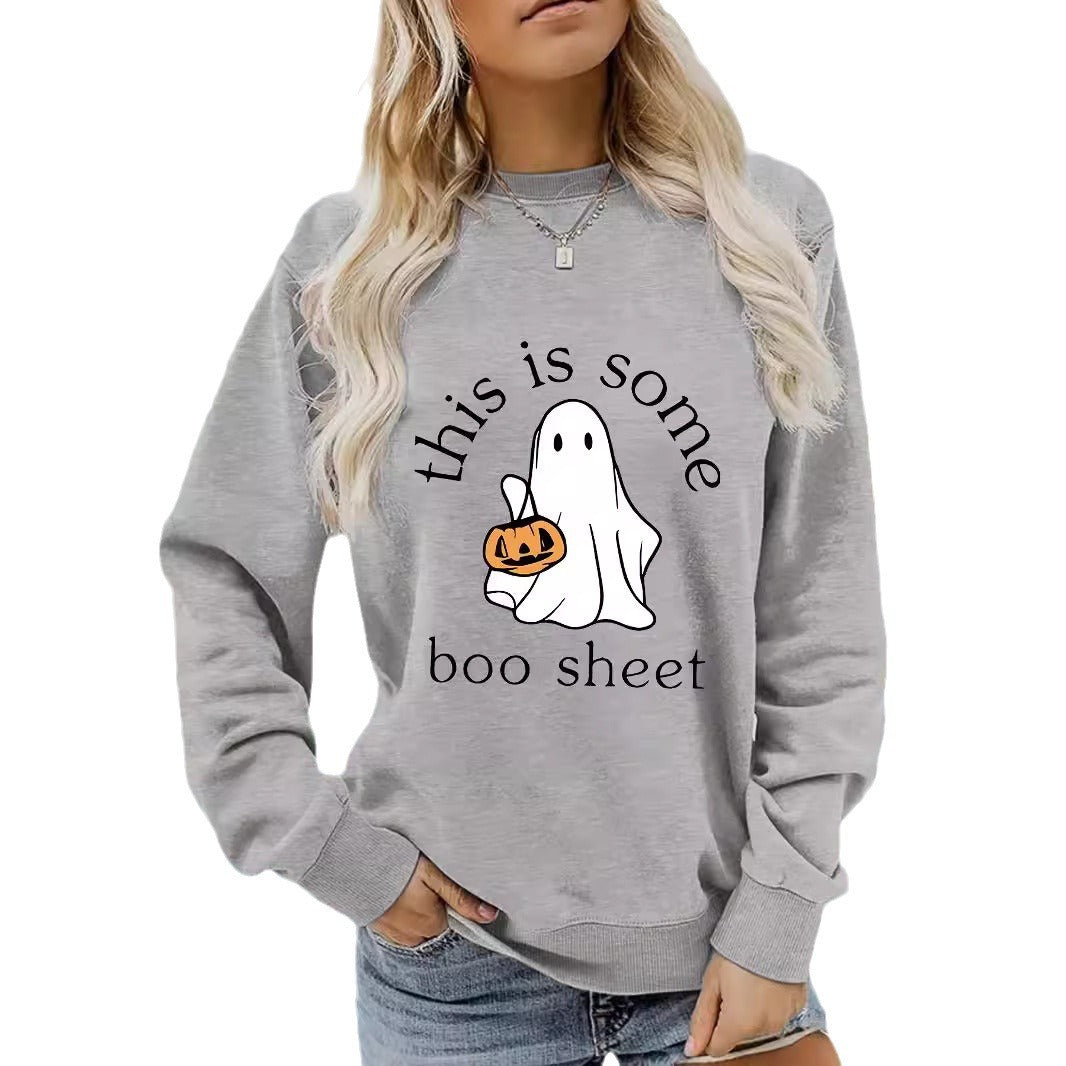 Casual Long Sleeve Round Neck Halloween