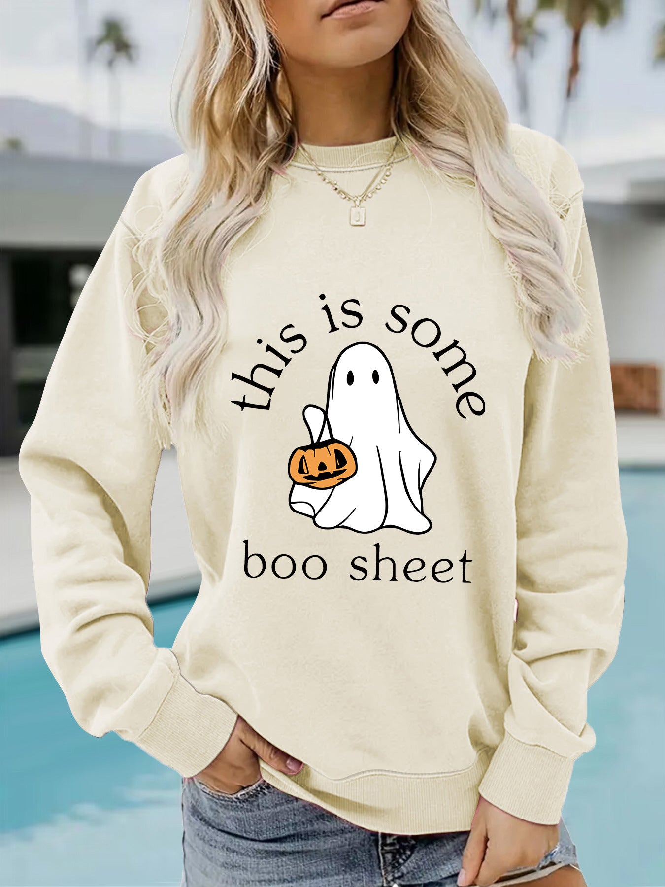 Casual Long Sleeve Round Neck Halloween