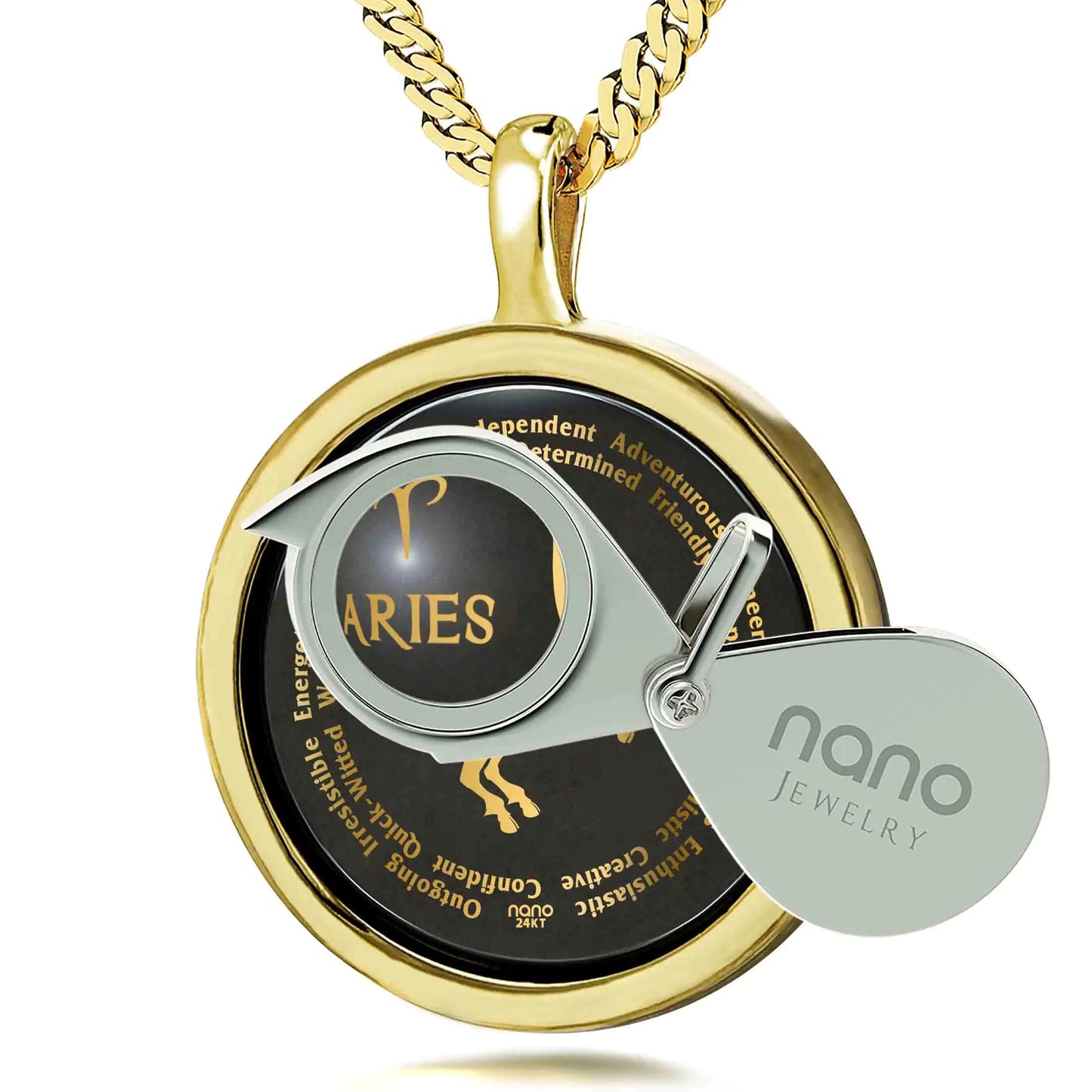 Aries Necklaces for Lovers of the Zodiac 24k Gold Inscribed