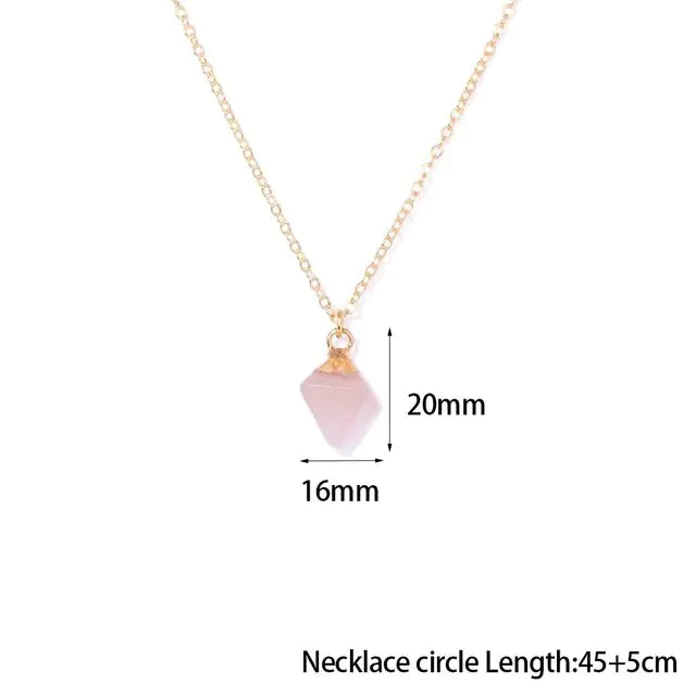 Rose Quartz Pendant Necklaces