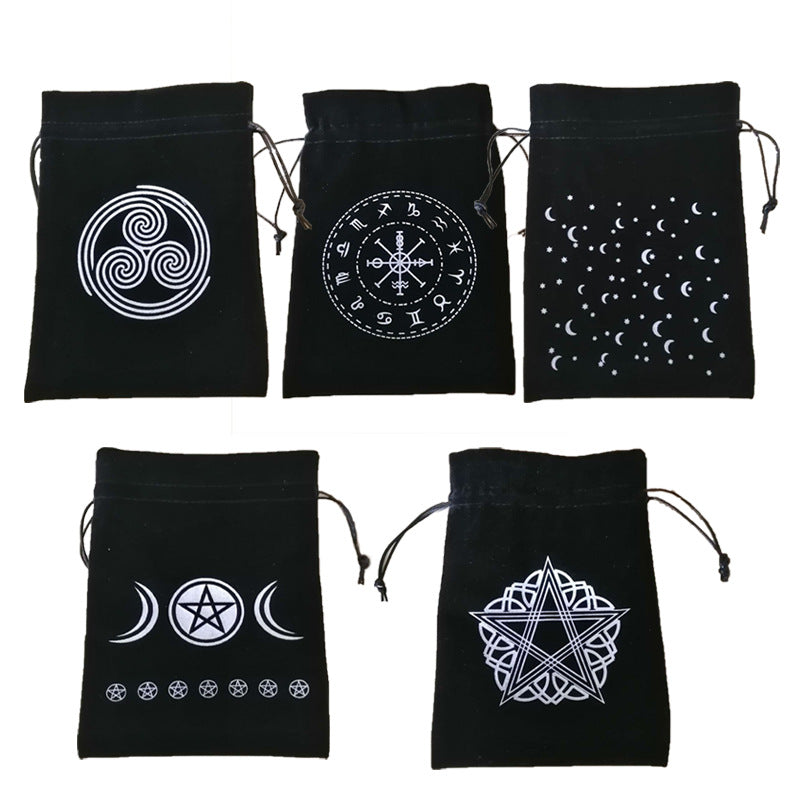 German Thick Velvet Tarot Oracle Card Bag - MoonlightMysticVibes.com