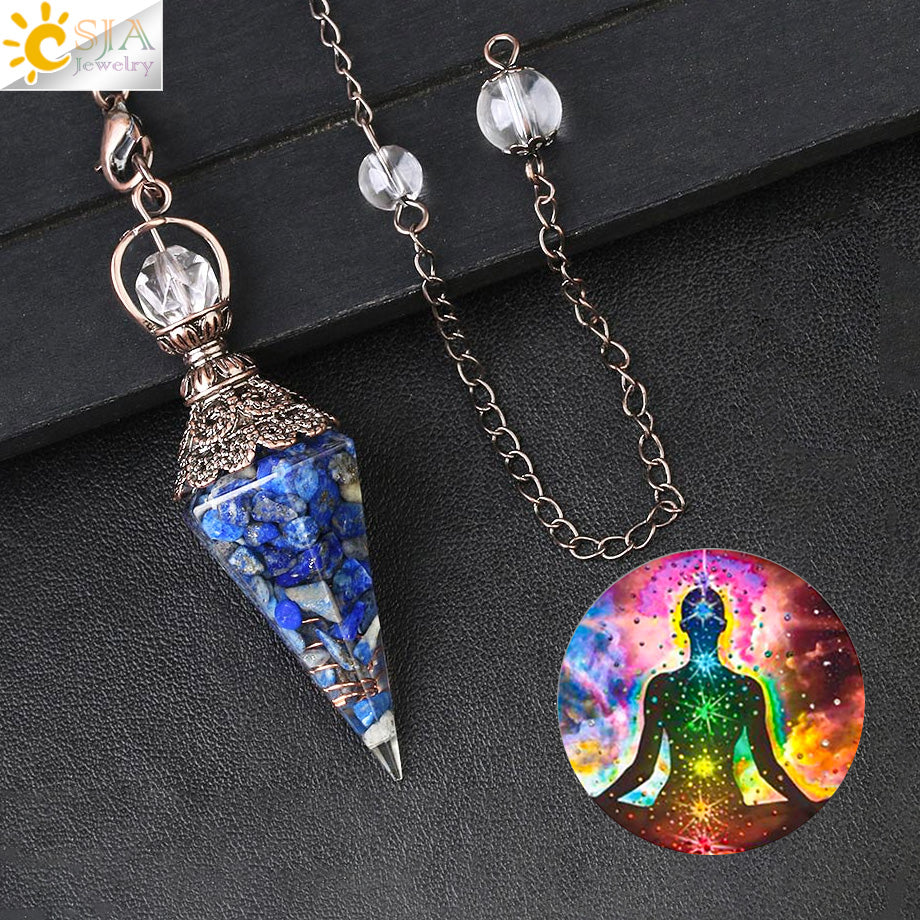 Chakra Healing Pendulum Crystals - MoonlightMysticVibes.com