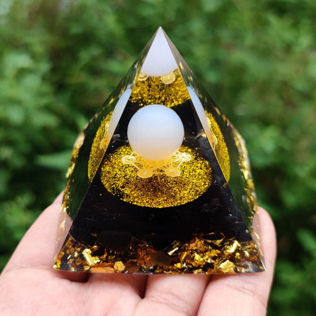 Energy Generator Orgonite Pyramid Healing Natural Crystal * - MoonlightMysticVibes.com