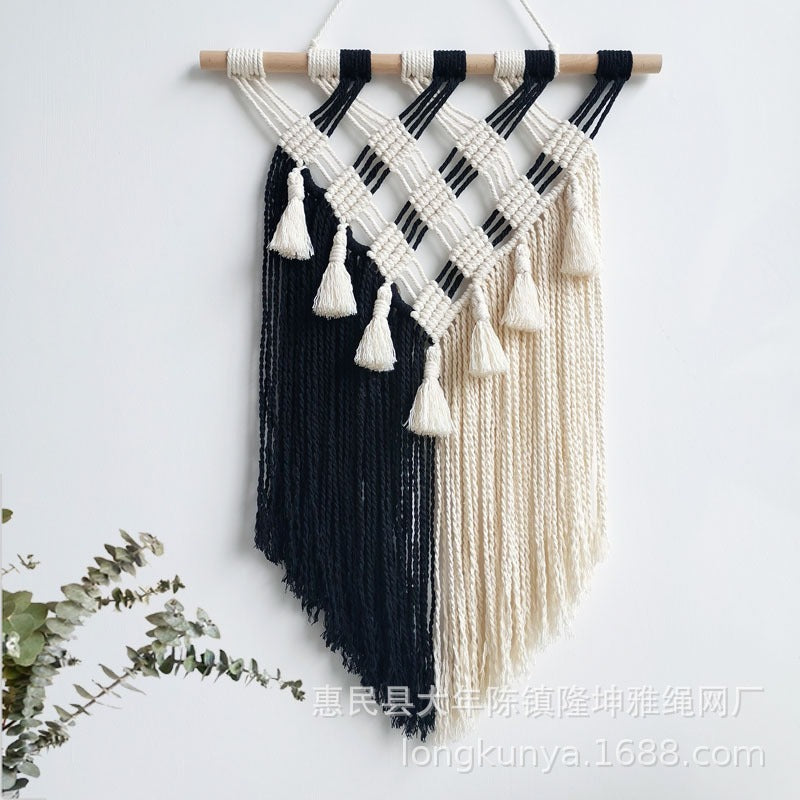 Hand-woven Tapestry Wall Hanging Fringed Macramé Wall Tapestry Boho Decor * - MoonlightMysticVibes.com