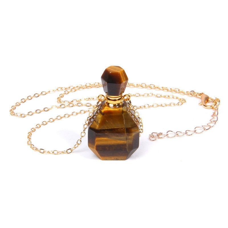 Perfume Bottle | Crystal Pendant Necklace - MoonlightMysticVibes.com