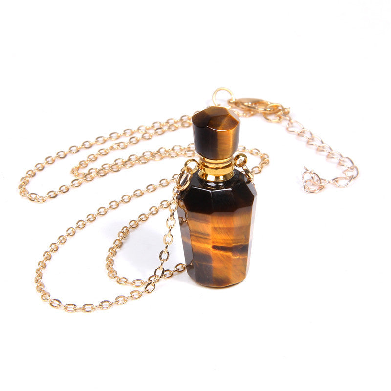 Perfume Bottle | Crystal Pendant Necklace - MoonlightMysticVibes.com