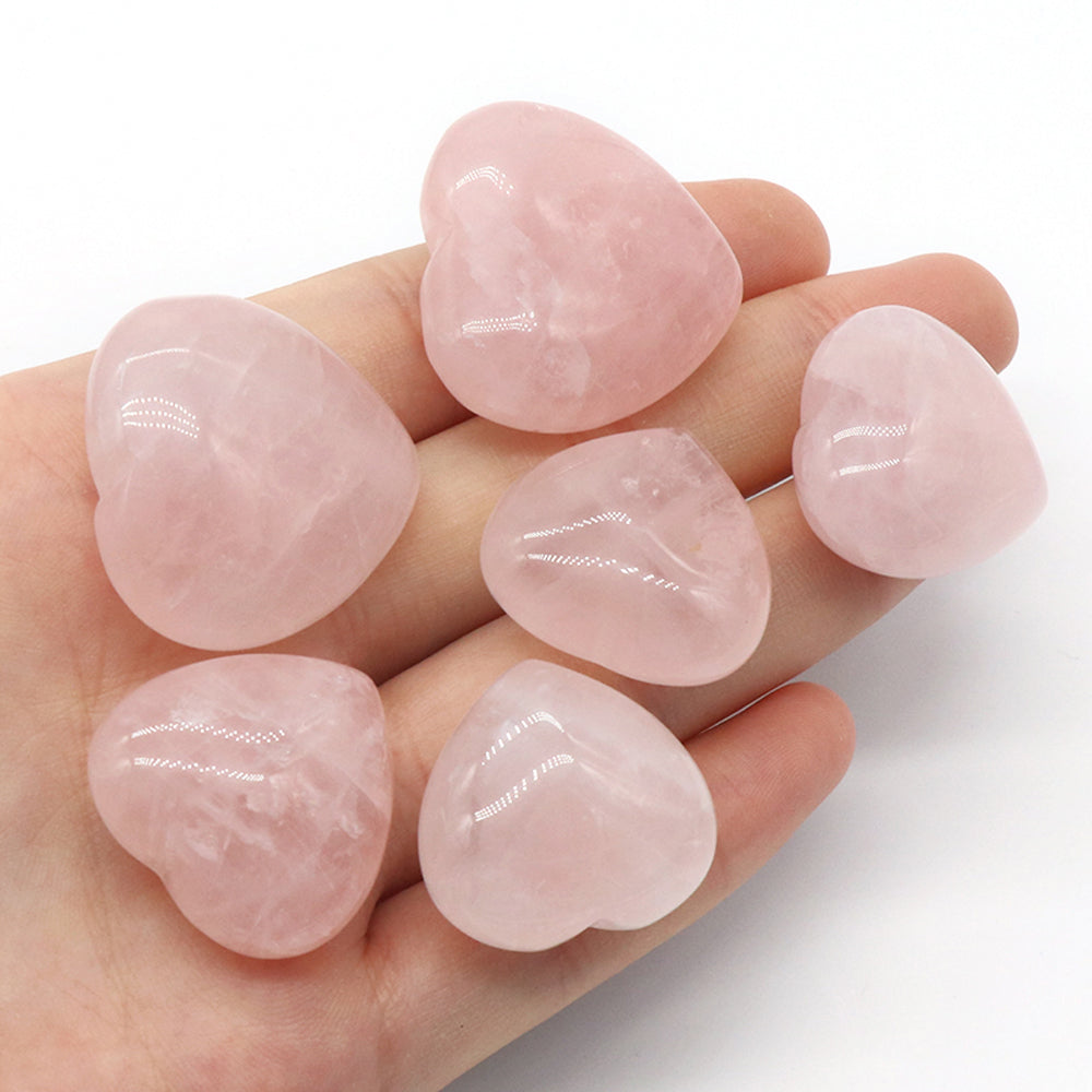 Natural Semi-precious Heart Stone~ Rose Quartz * - MoonlightMysticVibes.com