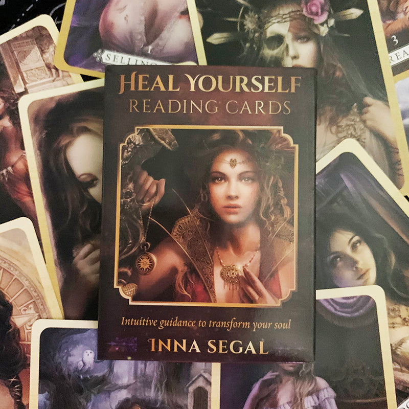 Heal yourself oracle cartoon spirit tarot card - MoonlightMysticVibes.com