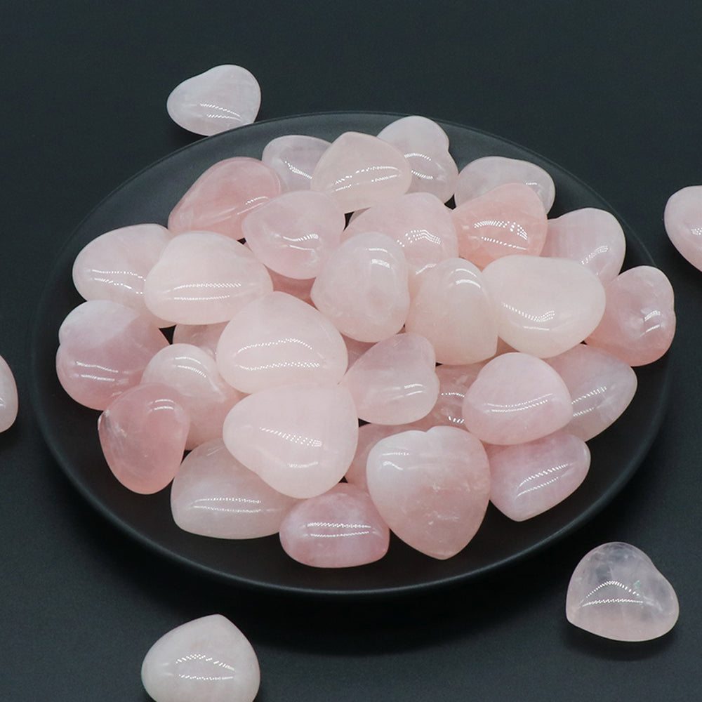 Natural Semi-precious Heart Stone~ Rose Quartz * - MoonlightMysticVibes.com