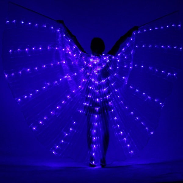 LED Belly Dance Wings/ Colorful Butterflies Wings * - MoonlightMysticVibes.com