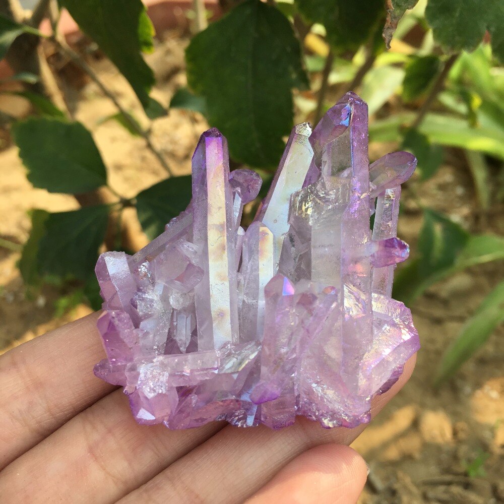 43g Purple Flame Aura Quartz Crystal * - MoonlightMysticVibes.com