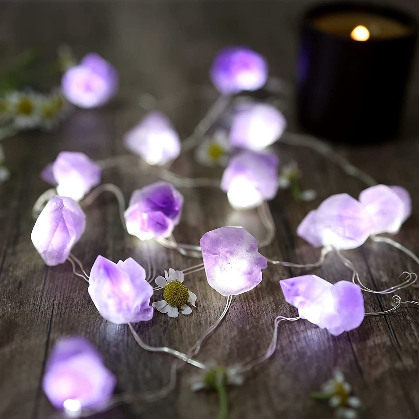 Natural Amethyst Decorative Lights - MoonlightMysticVibes.com