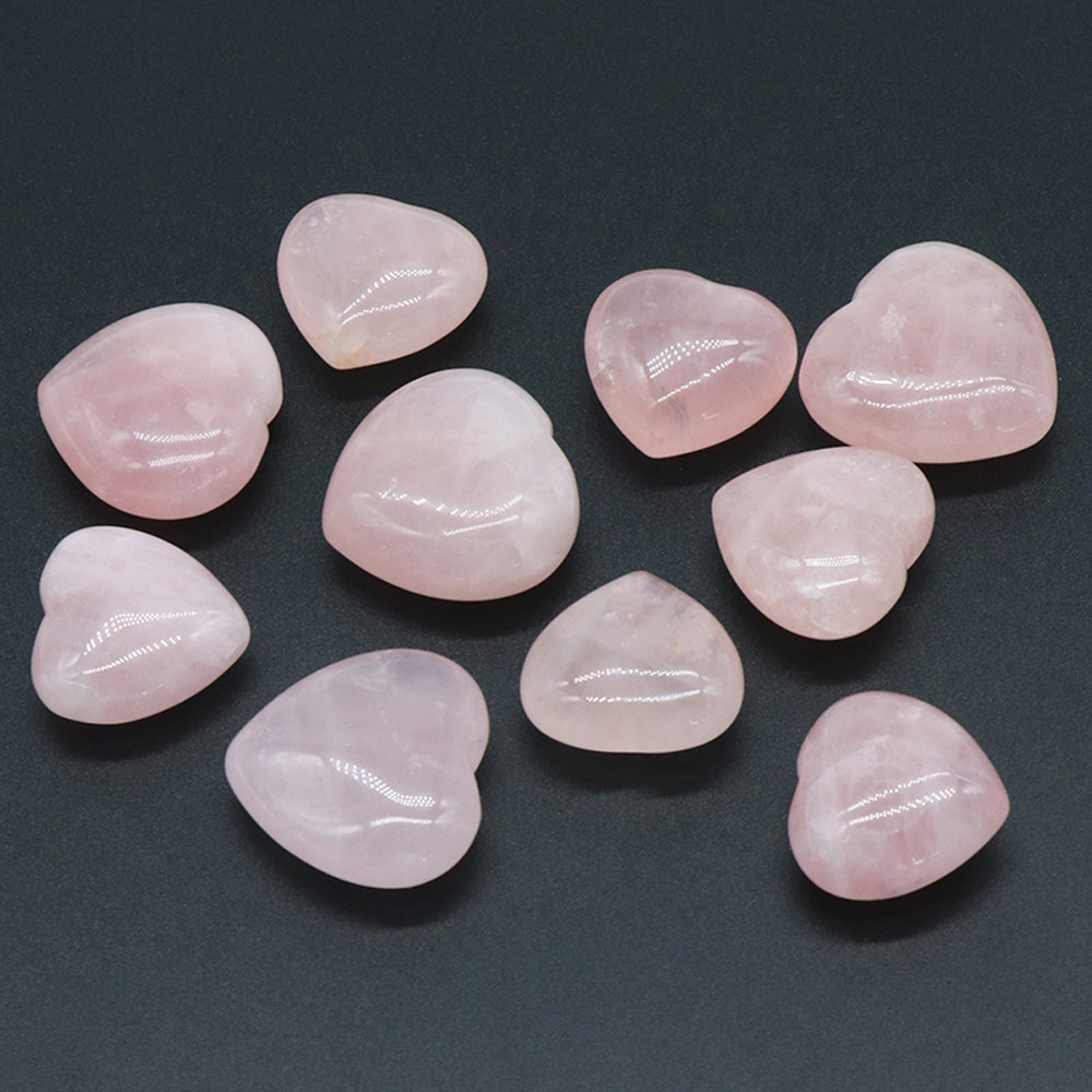 Natural Semi-precious Heart Stone~ Rose Quartz * - MoonlightMysticVibes.com