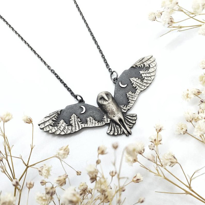 Owl Witch Charm Pendant Necklace * - MoonlightMysticVibes.com