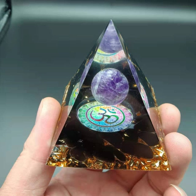 Energy Generator Orgonite Pyramid Healing Natural Crystal * - MoonlightMysticVibes.com