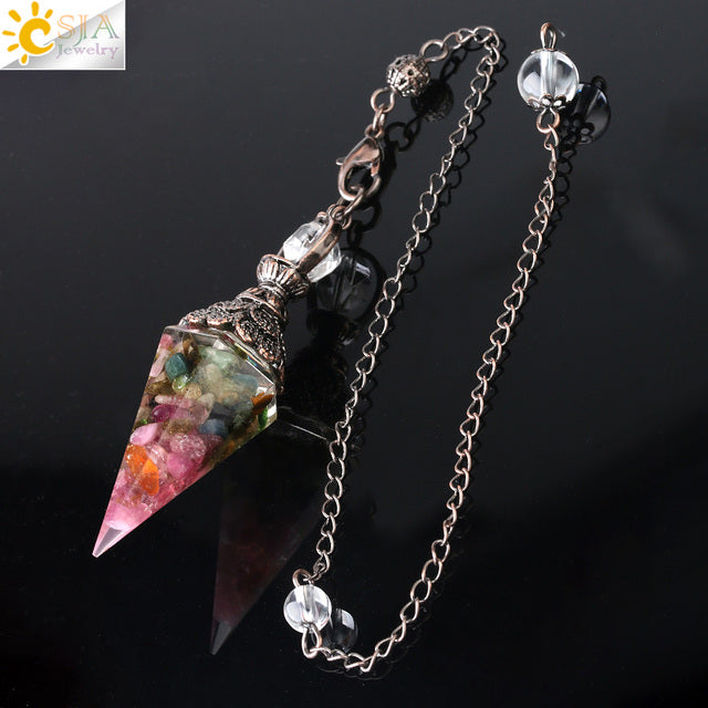 Chakra Healing Pendulum Crystals - MoonlightMysticVibes.com