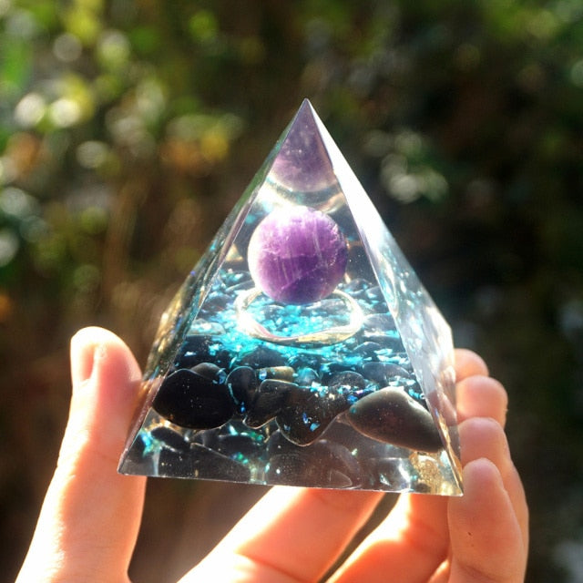 Energy Generator Orgonite Pyramid Healing Natural Crystal * - MoonlightMysticVibes.com