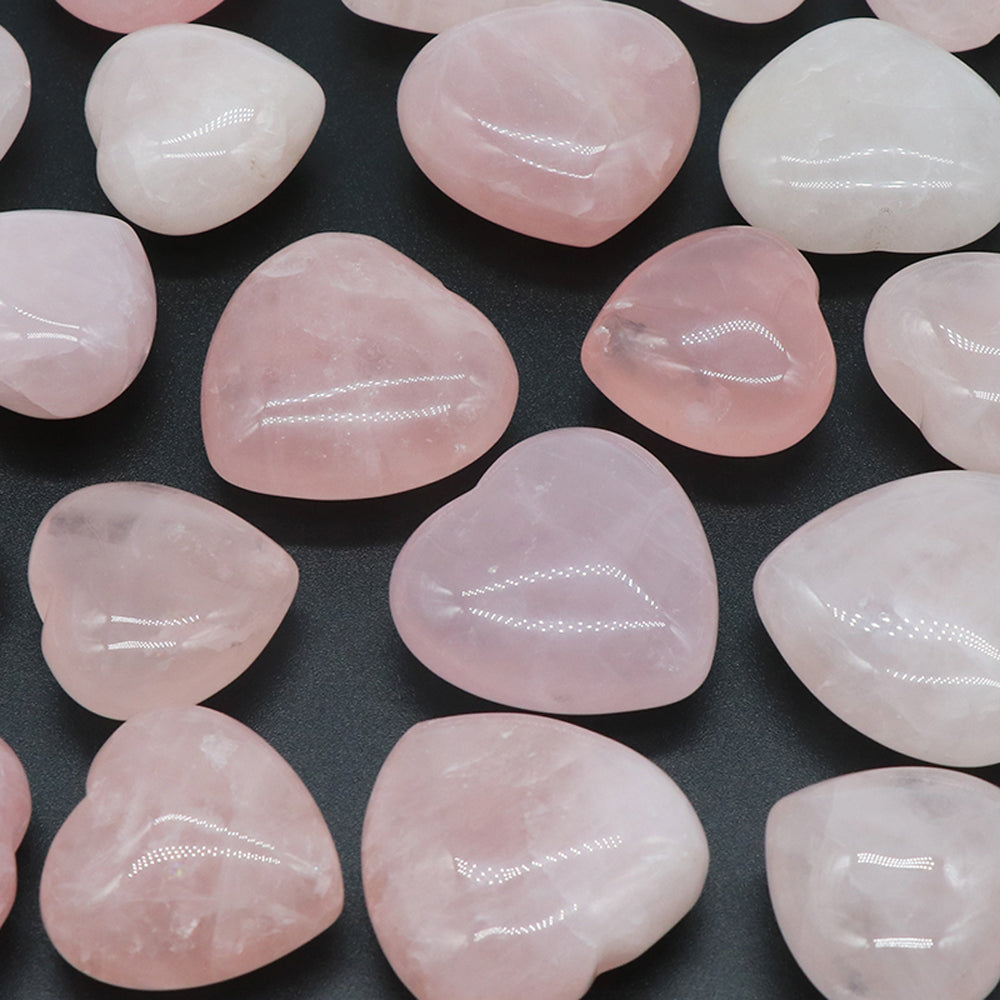 Natural Semi-precious Heart Stone~ Rose Quartz * - MoonlightMysticVibes.com