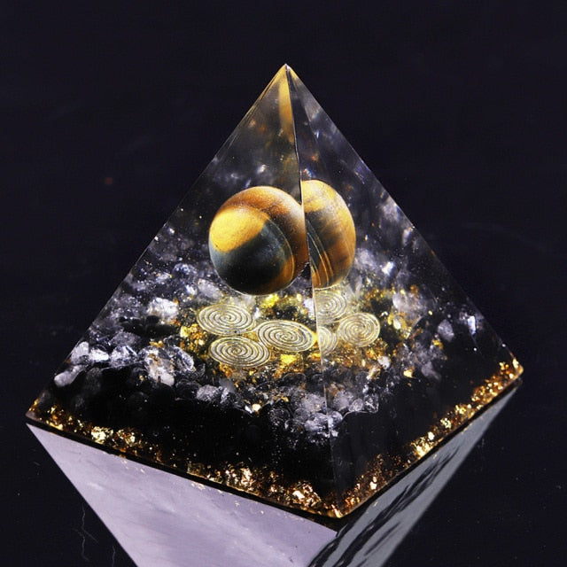 Energy Generator Orgonite Pyramid Healing Natural Crystal * - MoonlightMysticVibes.com