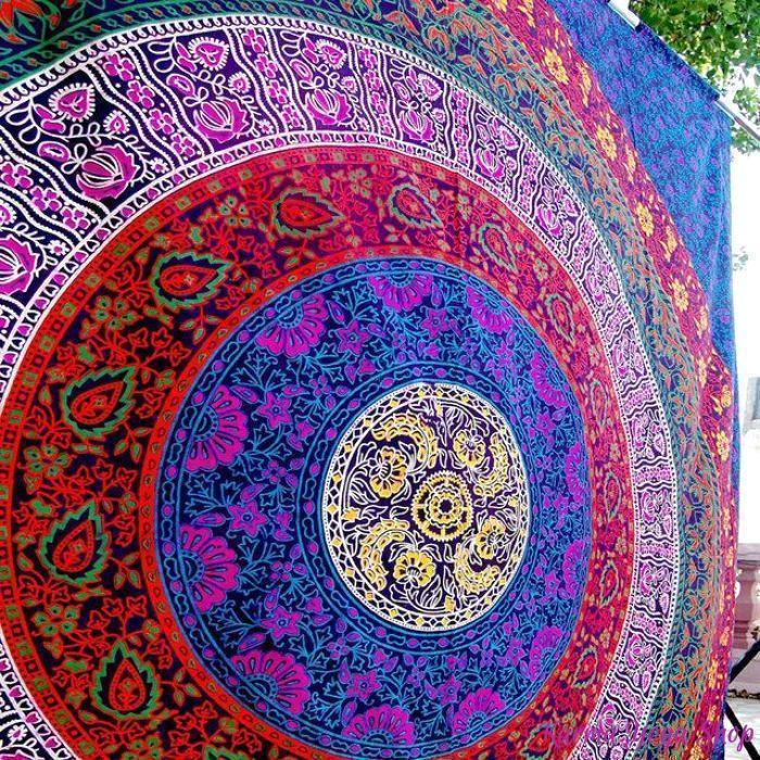 Colorful Mandala Tapestry - MoonlightMysticVibes.com