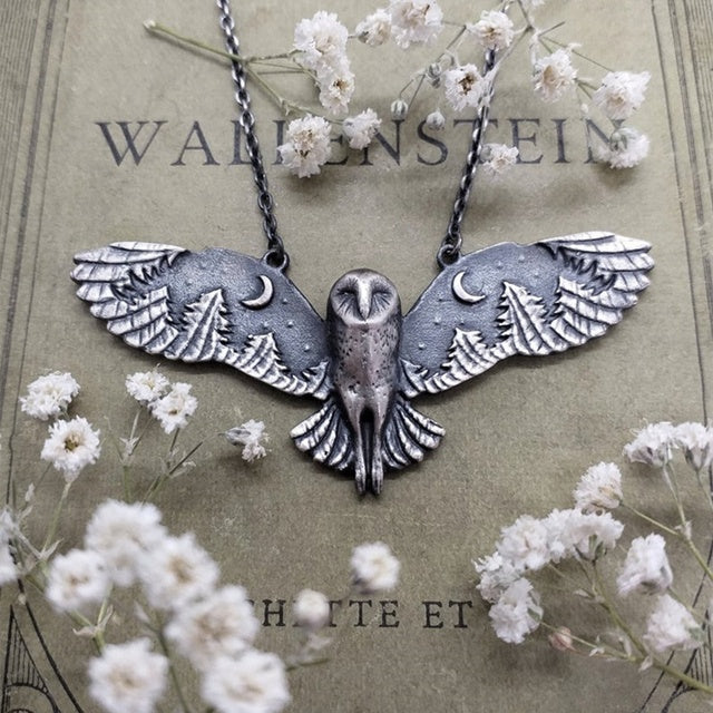 Owl Witch Charm Pendant Necklace * - MoonlightMysticVibes.com