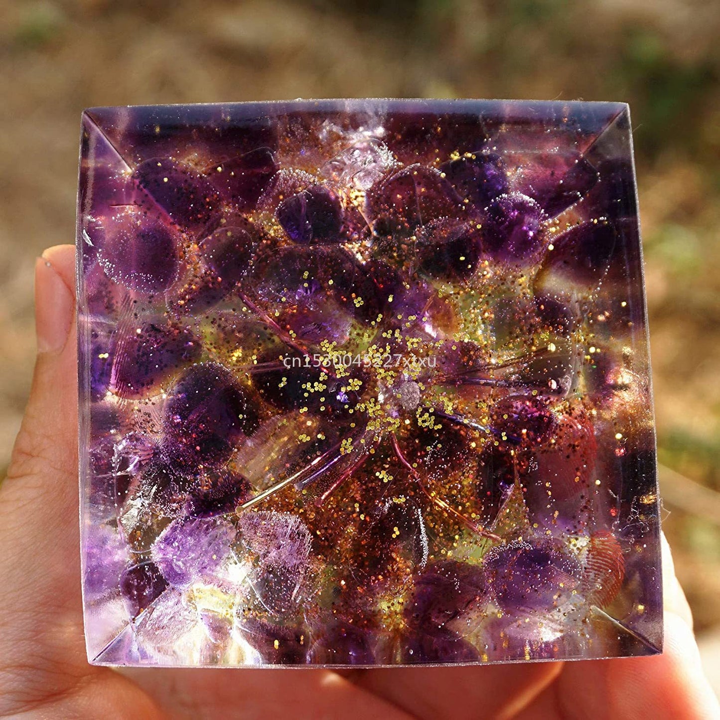 Tree of Life Orgonite Pyramid Mold Amethyst Peridot Healing Crystal - MoonlightMysticVibes.com