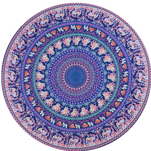 Mandala Elephant Round Tapestry - MoonlightMysticVibes.com