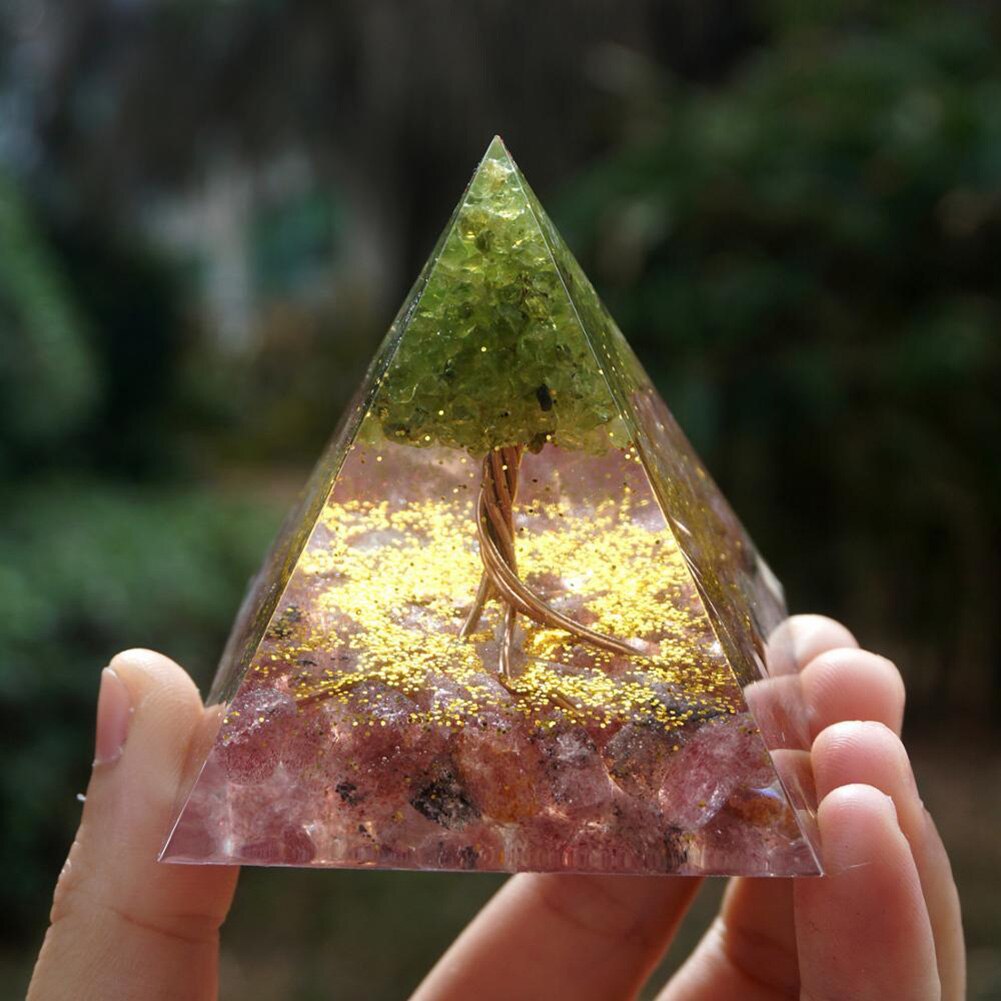 Energy Generator Orgonite Pyramid Healing Natural Crystal * - MoonlightMysticVibes.com